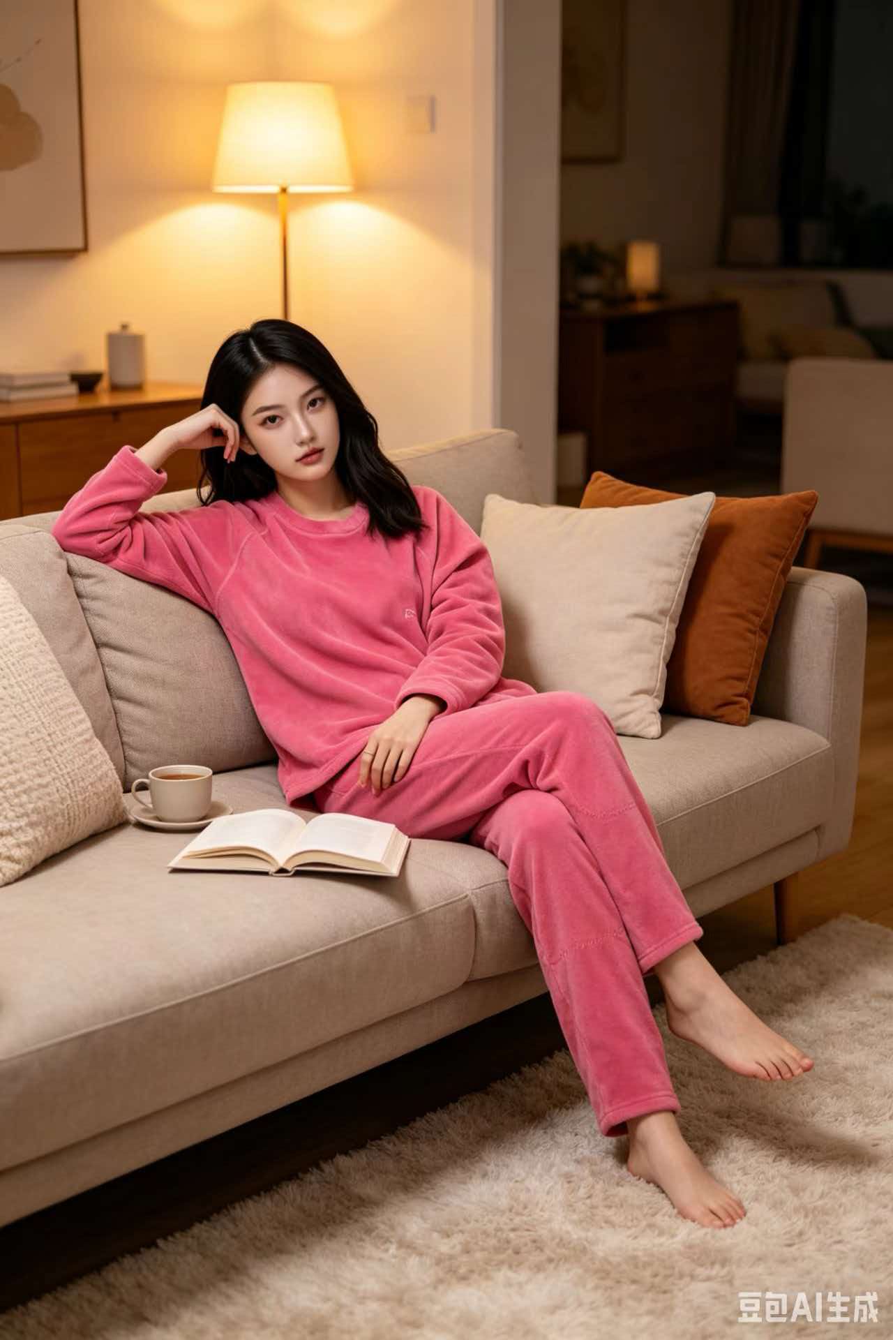 Coral Fleece · Women’s Pink Lounge Set